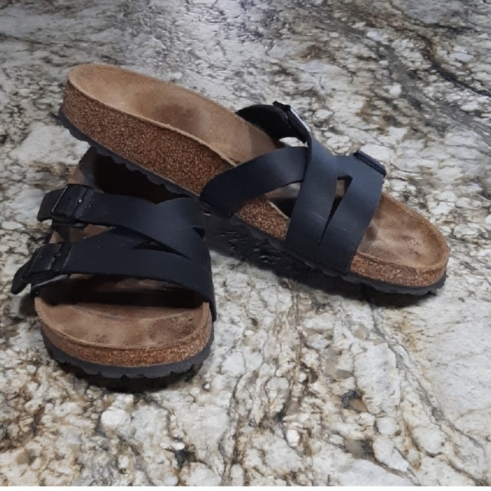 EUC! Birkenstock Black Sandals SZ 39=8-8.5